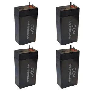 باتری سیلد اسید 4 ولت سی سی پی مدل 4V-800mah ظرفیت 800 میلی آمپر ساعت بسته چهار عددی