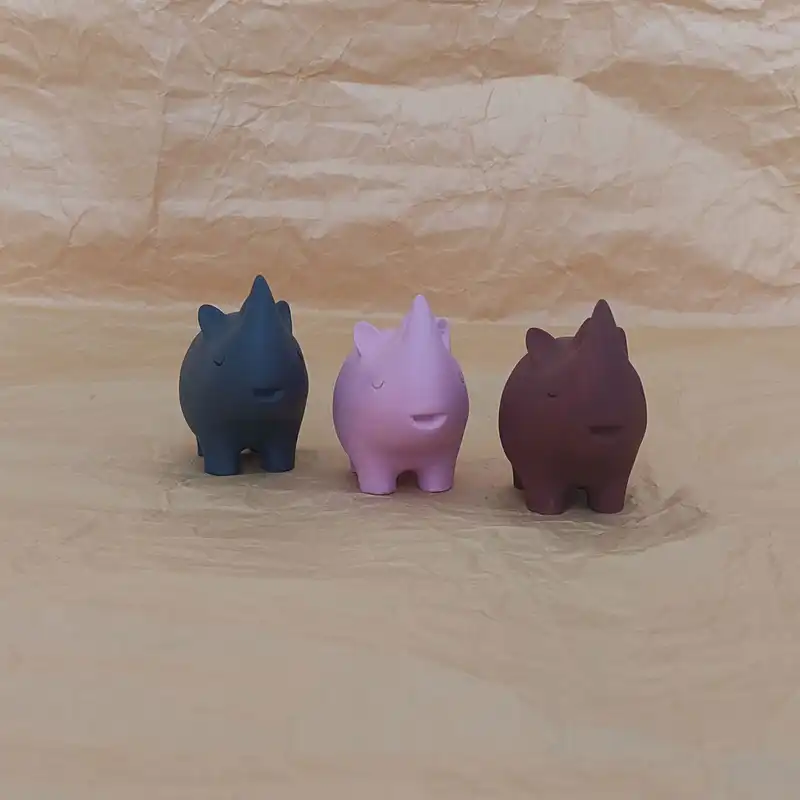 مجسمه ژیبالبا مدل کرگدن مجموعه 3 عددی