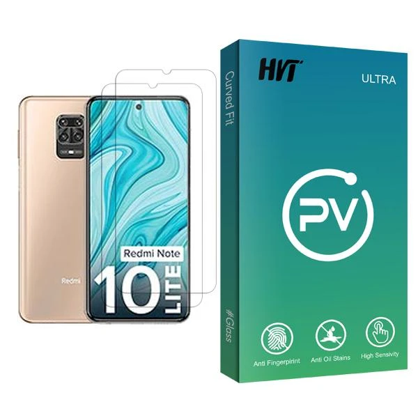 محافظ صفحه نمایش اچ وی تی مدل PV Glass MIX002 مناسب برای گوشی موبایل شیائومی Redmi Note 10 Lite بسته دو عددی
