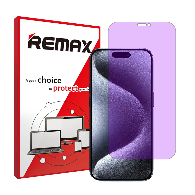 محافظ صفحه نمایش ضداشعه بنفش ریمکس مدل HyPRL مناسب برای گوشی موبایل اپل iPhone 15 Pro