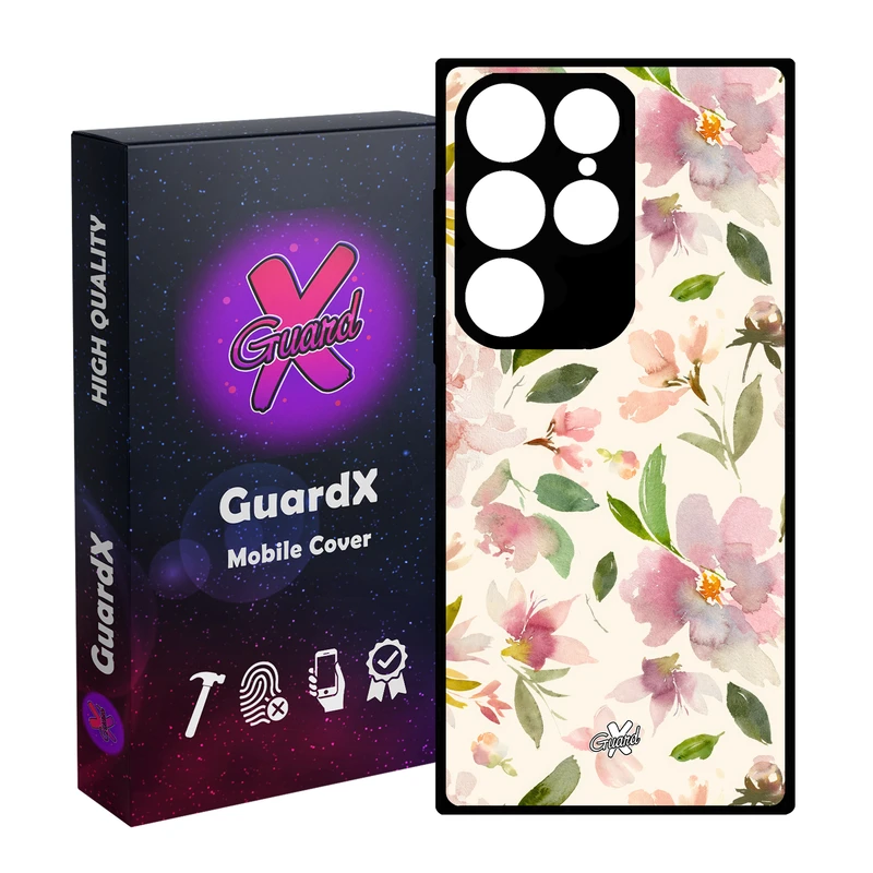 کاور گارد ایکس طرح گل مدل Glass10579 مناسب برای گوشی موبایل سامسونگ Galaxy S24 Ultra