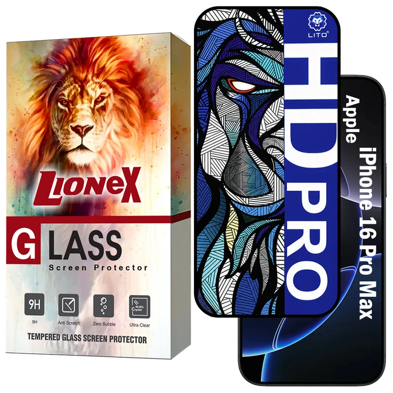 محافظ صفحه نمایش لایونکس مدل LITOHDL مناسب برای گوشی موبایل اپل iPhone 16 Pro Max
