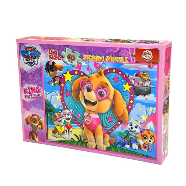 پازل 60 تکه کینگ مدل پاو پاترول PAW Patrol
