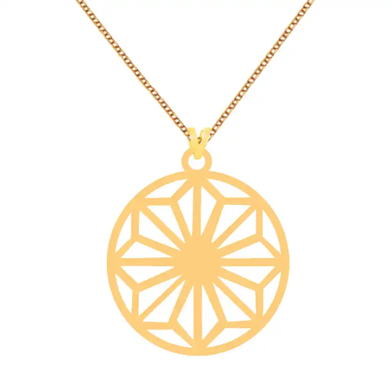 گردنبند طلا 18 عیار زنانه کرابو مدل شکل هندسی کد Kr72850