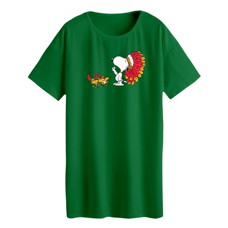 تی شرت لانگ زنانه مدل اسنوپی کد ۶۲