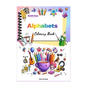 کتاب رنگآمیزی Alphabets Coloring Book اثر مریم قرهداغی انتشارات میزبان سلامتی