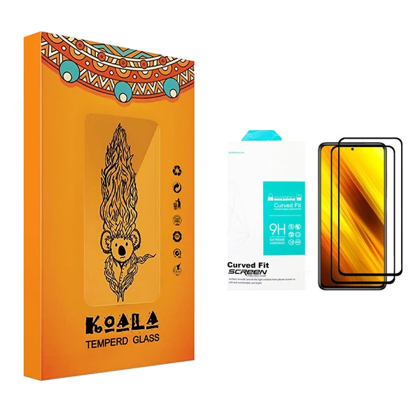 محافظ صفحه نمایش کوآلا مدل Fade مناسب برای گوشی موبایل شیائومی Poco X3 بسته دو عددی