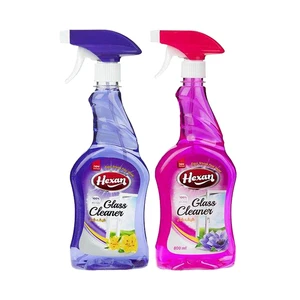 اسپری شیشه پاک کن هگزان مدل pink and purple حجم 500 میلی لیتر مجموعه 2 عددی