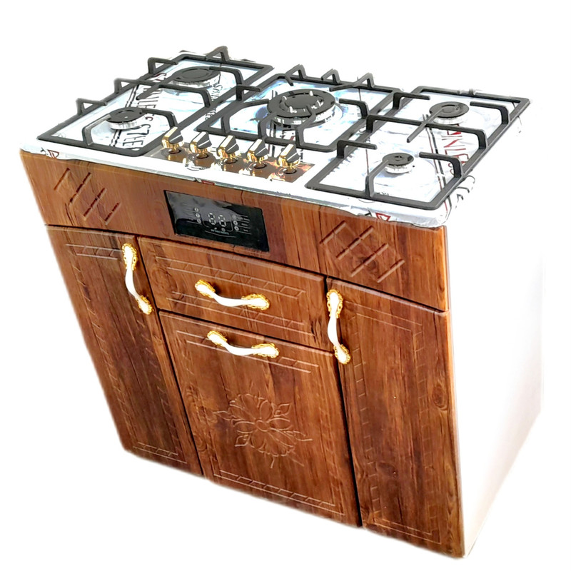 اجاق‌ گاز 5 شعله هاکان مدل چهار درب صفحه استیل بوش