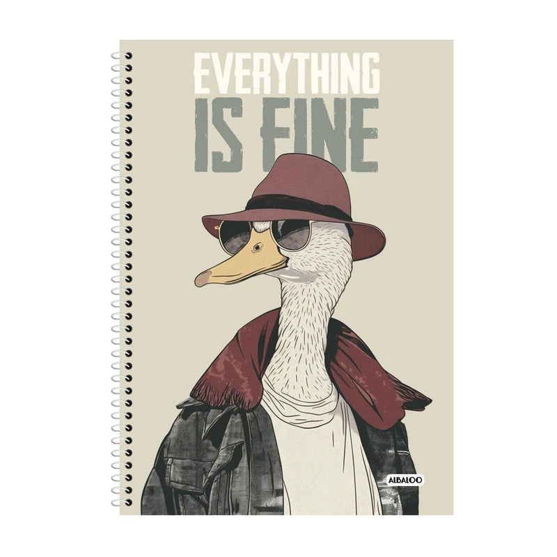 دفتر زبان 100 برگ آلبالو طرح فانتزی کد 2340