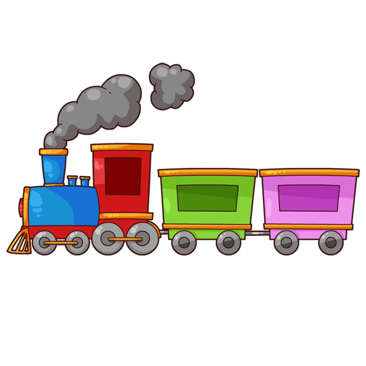 استیکر پارچه و لباس پاد آفرین مدل کارتونی لوکوموتیو کد DKST392