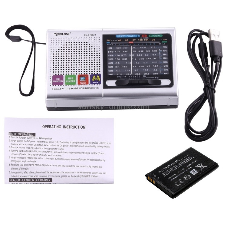 رادیو گولون مدل RX-6622BT رادیو گولون مدل RX-6622BT