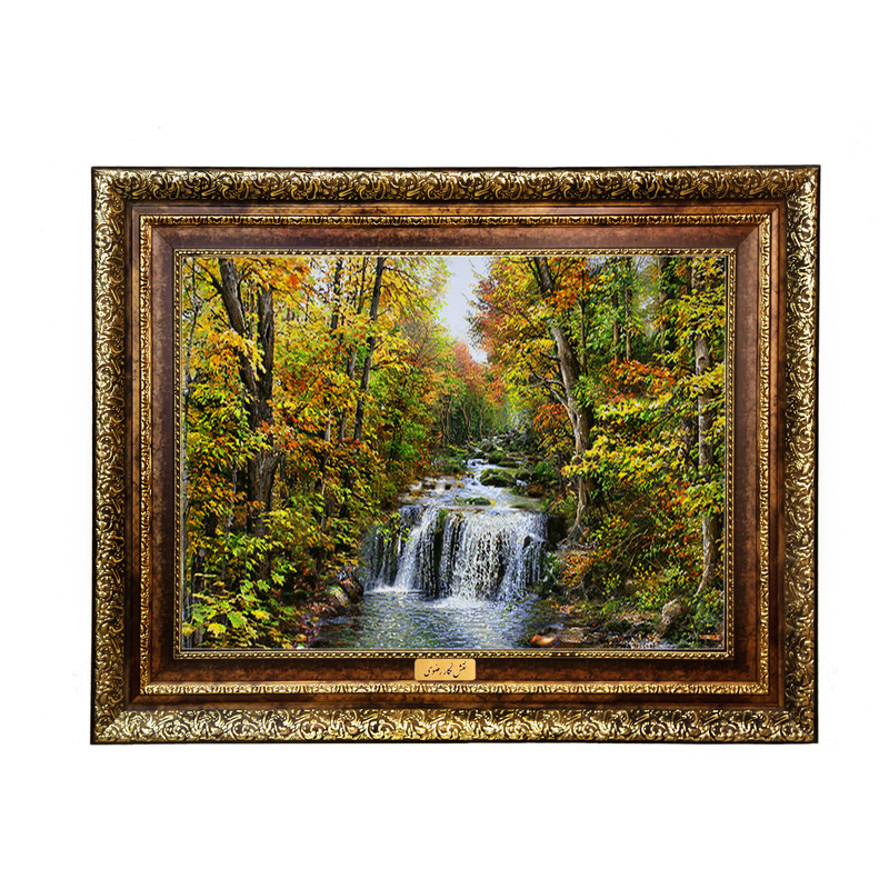 تابلو فرش ماشینی نقش نگار رضوی طرح منظره کد 1564KH