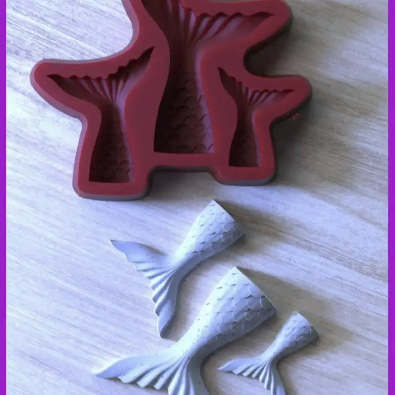 قالب شکلات مدل مالد فوندانت طرح مولد دم ماهی 3 کد M3