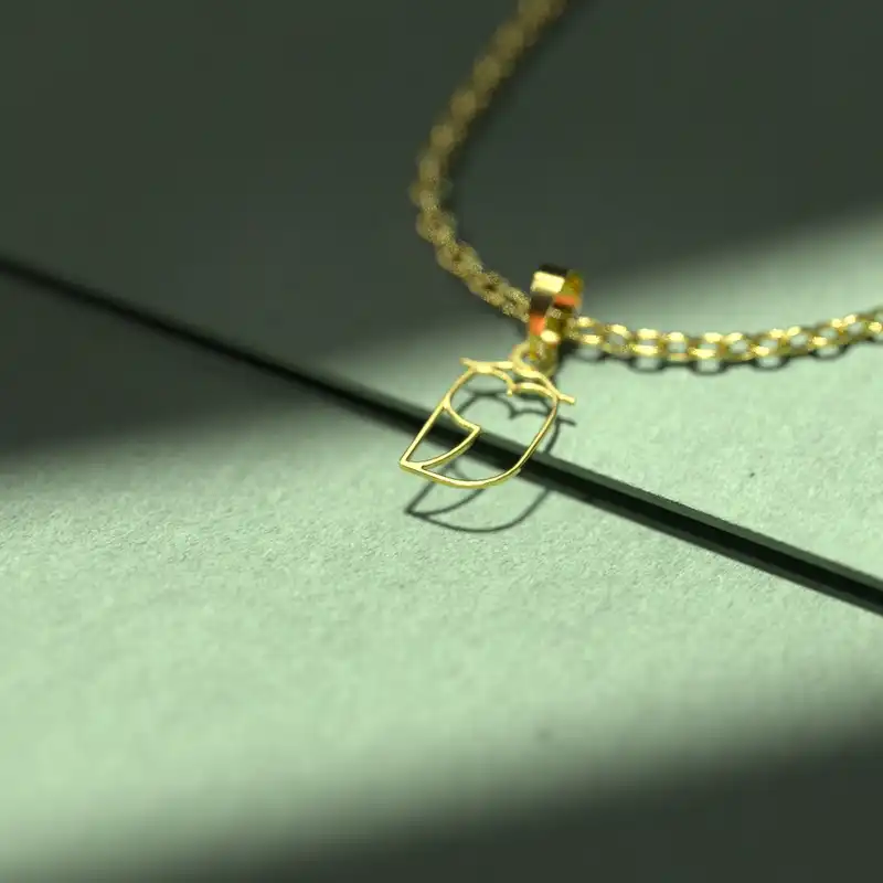 گردنبند طلا 18 عیار زنانه مدوپد مدل جغد کد B3-1-1053