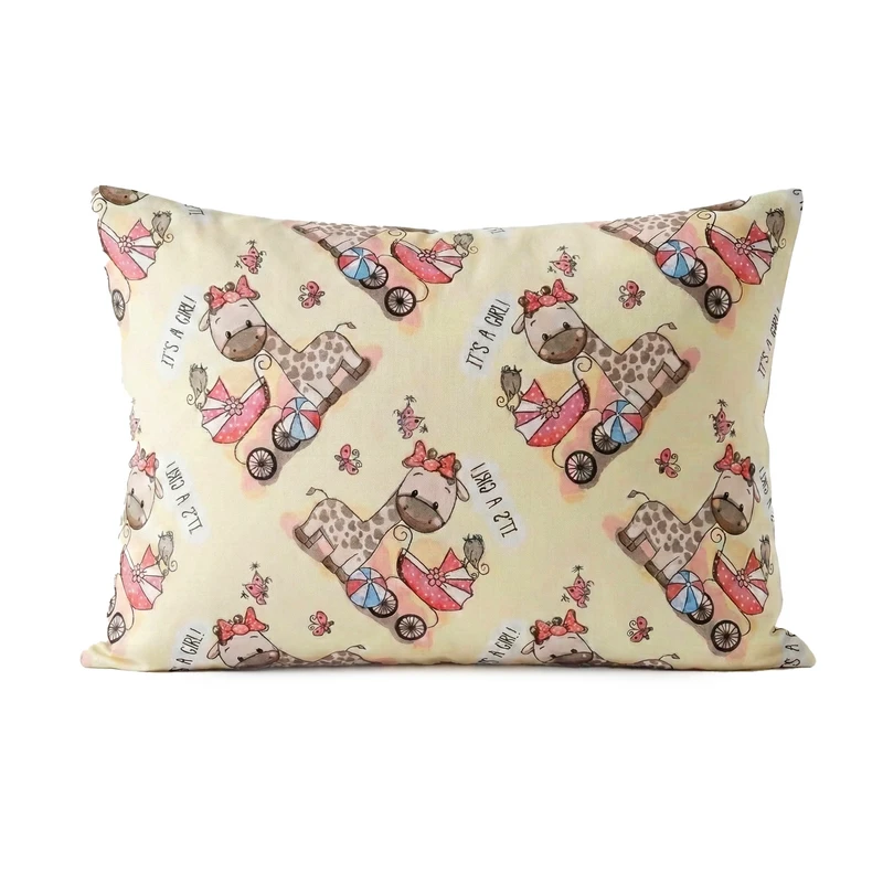 رو بالشی مدل کتان طرح زرافه سایز 70×50 سانتی‌متر کد CO120