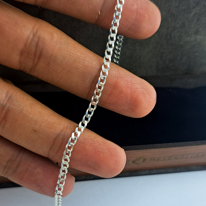 دستبند نقره مردانه ملک زیور کد 907