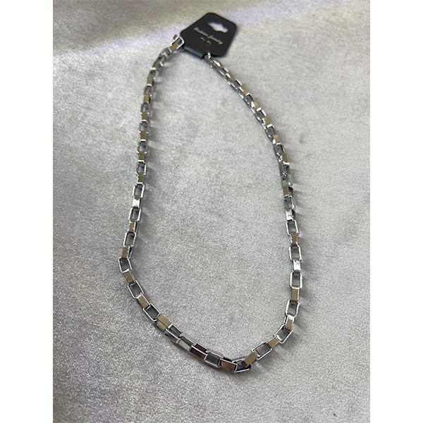 گردنبند مردانه مدل آجری استیل