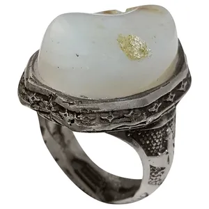 انگشتر نقره مردانه مدل عقیق سلیمانی شیرین یمن کد ASC2319