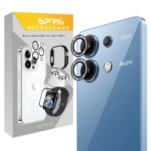 Sprig Ring Metal Diamond Camera Lens Protector For Xiaomi Redmi Note 13 4G
