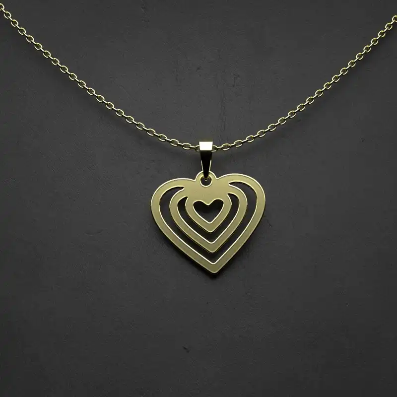 گردنبند طلا 18 عیار زنانه مدوپد مدل هندسی کد CA10224