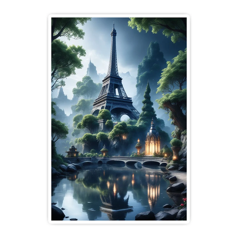 استیکر لپ تاپ و موبایل گوفی طرح پاریس مدل Beautiful Paris 33