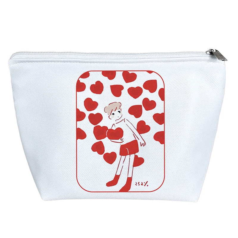 کیف لوازم آرایش دخترانه خندالو مدل دختر و قلب کد 9276