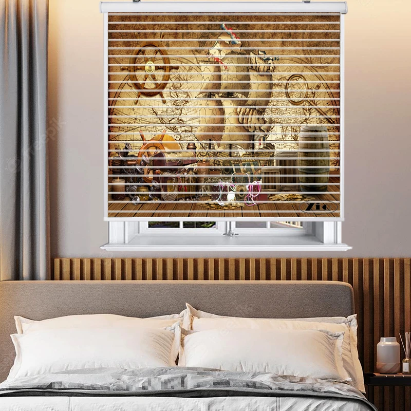 پرده زبرا زیو مدل  K3100 سایز 150x150 سانتی متر