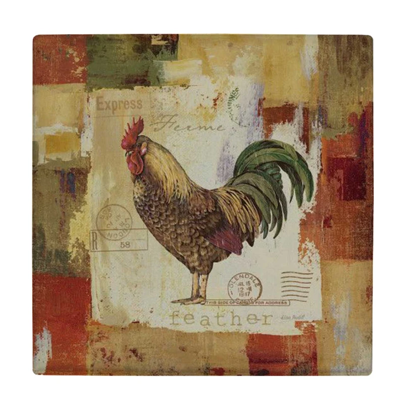 زیر لیوانی  طرح نقاشی خروس کد    6147859_5442