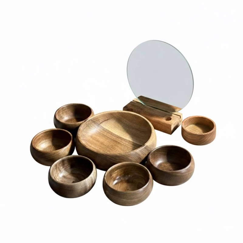 مجموعه ظروف هفت سین 9 پارچه مدل گرد