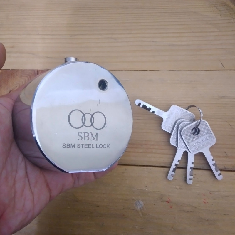 قفل کتابی اس بی ام مدل پشت بسته کد STEEL LOCK.80