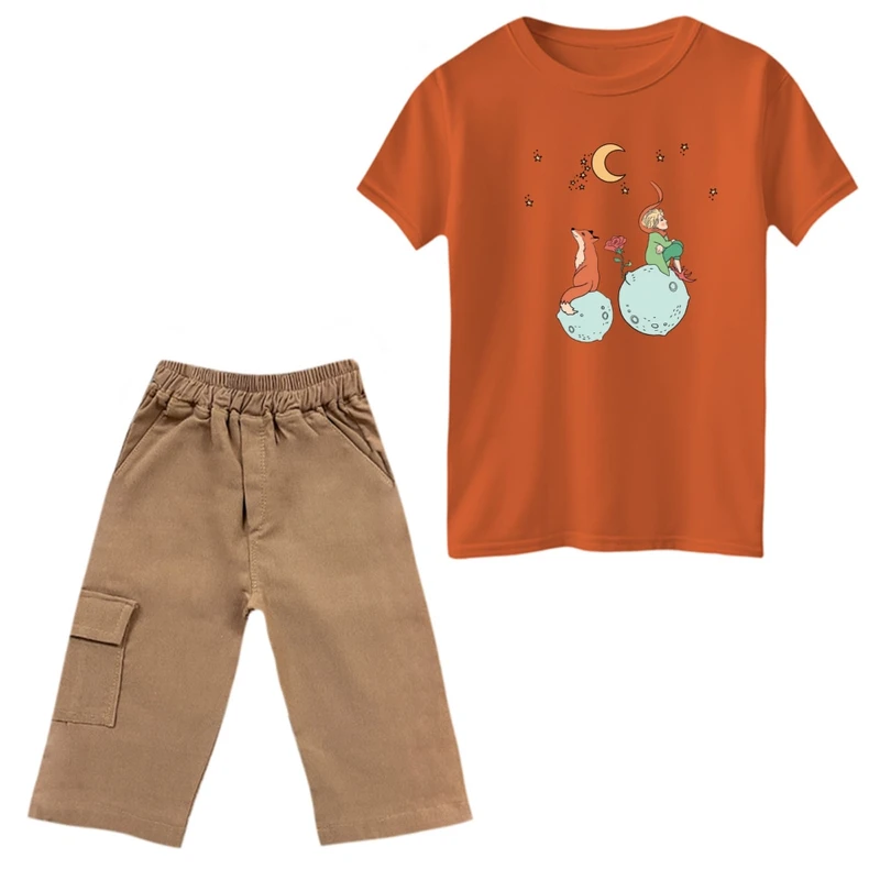 ست تی‌شرت و شلوارک پسرانه مدل شازده کوچولو کد 2