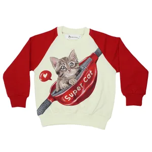 سویشرت دخترانه مانکی طرح گربه مدل 595