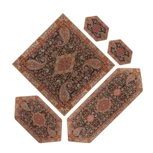 ست 5 تکه رومیزی ترمه مدل سالار کد salarsr-1007
