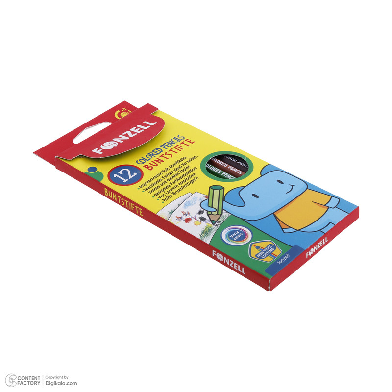 مداد رنگی 12 رنگ فونزل مدل kids