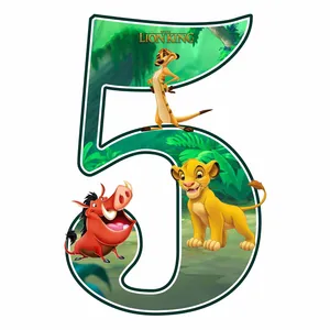 استند رومیزی مدل تولد عدد 5 طرح شیر شاه کد 985