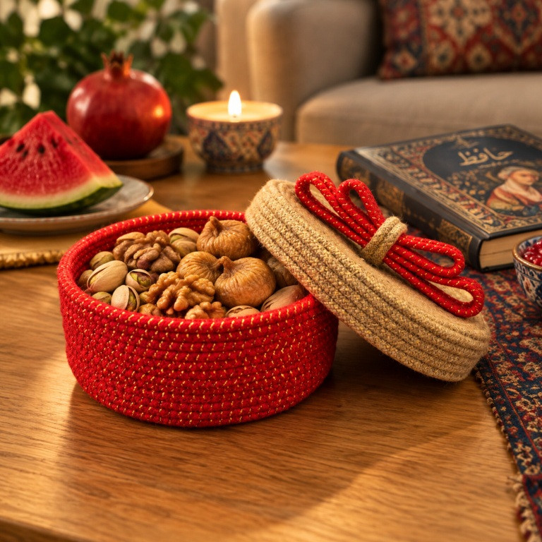 سبد قیطان بافی مدل 01