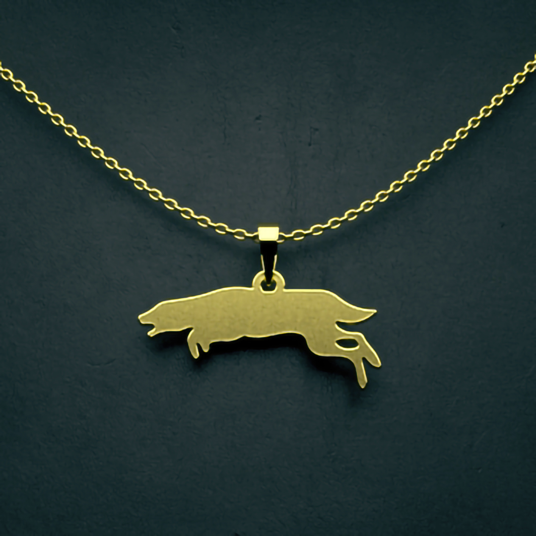 گردنبند طلا 18 عیار زنانه مدوپد مدل سگ کد J3-1-1283