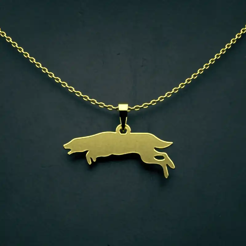 گردنبند طلا 18 عیار زنانه مدوپد مدل سگ کد J3-1-1283