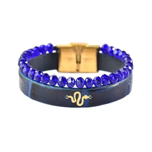 دستبند طلا 18 عیار مردانه فرشته طرح مار کد UBCHL0012-0005