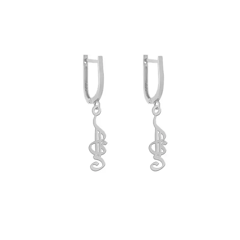 گوشواره نقره زنانه لیردا مدل اسم دلنا gosh sss 63