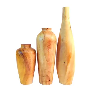 گلدان چوبی مدل ag2 مجموعه سه عددی