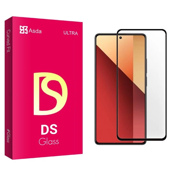 محافظ صفحه نمایش شیشه ای آسدا مدل DS FullGlue مناسب برای گوشی موبایل شیائومی Redmi Note 13 4G