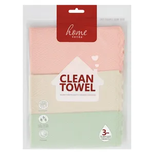 دستمال نظافت خانه و آشپزخانه میکروفایبر مدل پانچ بسته 3 عددی