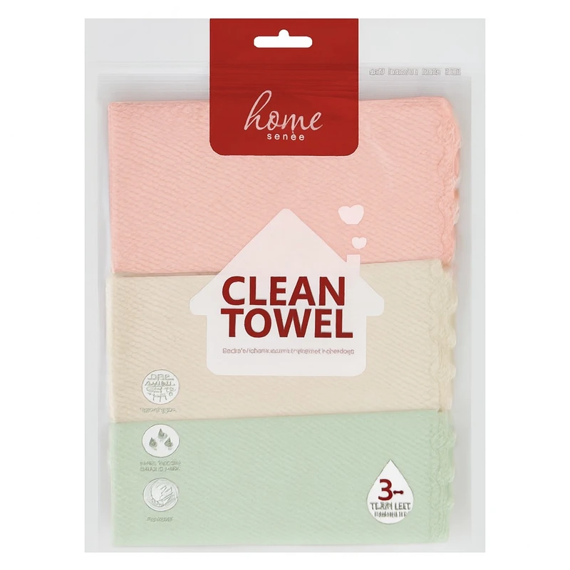 دستمال نظافت خانه و آشپزخانه میکروفایبر مدل پانچ بسته 3 عددی