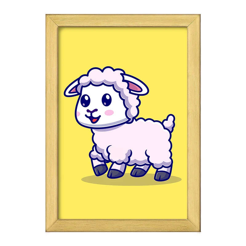 تابلو خندالو طرح حیوانات بامزه گوسفند کد 29654