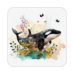 زیر لیوانی کاکتی طرح حیوانات رنگی مدل mp26639