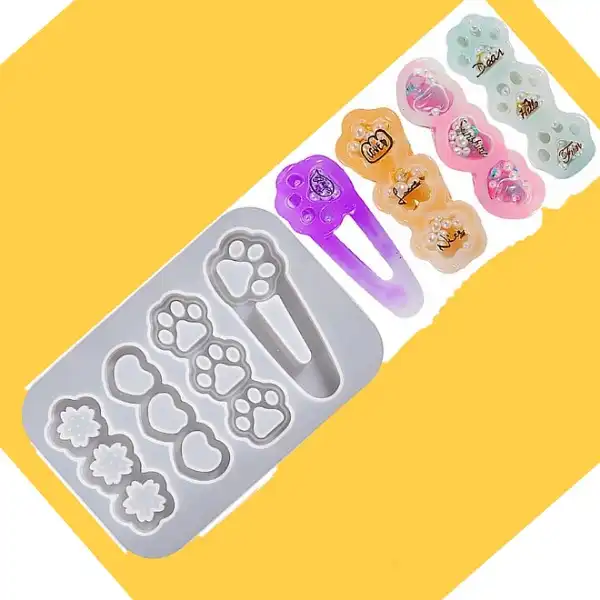 قالب رزین اپوکسی مدل گیره مو  طرح پنجه  کد  RP-1150