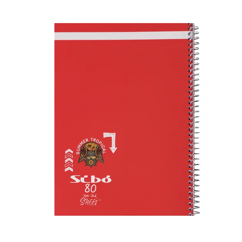 دفتر مشق 80 برگ سیبو مدل رنگی طرح طوطی کد s3-56