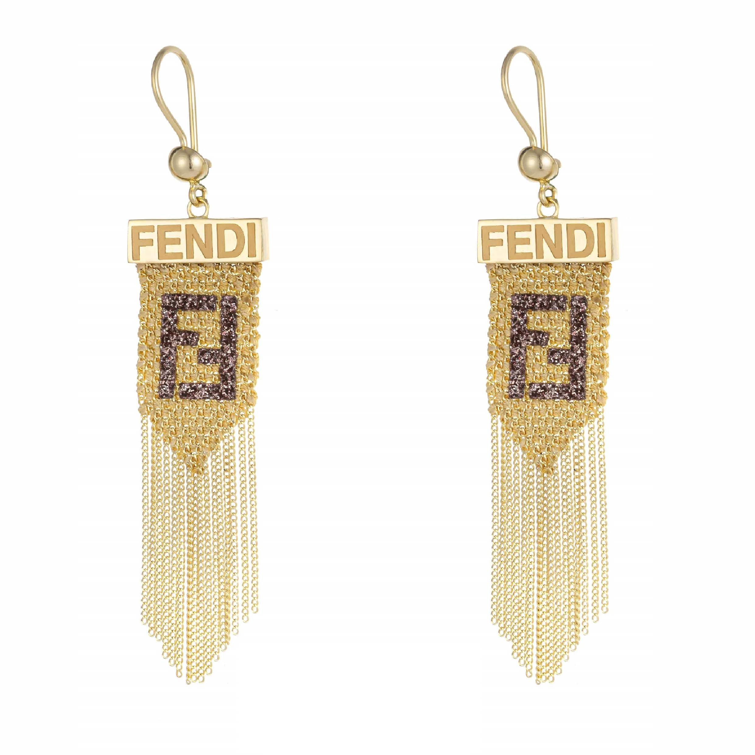 گوشواره آویزی طلا 18 عیار زنانه جواهری حقانی مدل شال کد 02